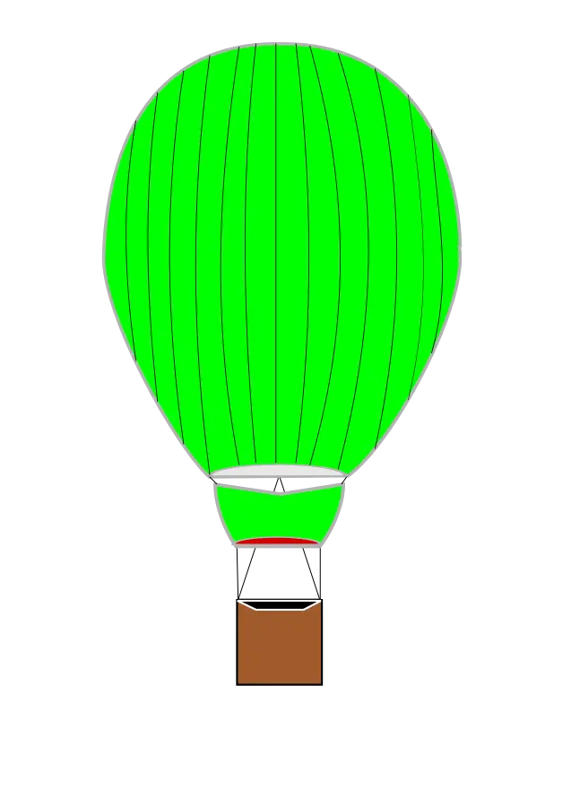 Green Hot Air Balloon Illustration