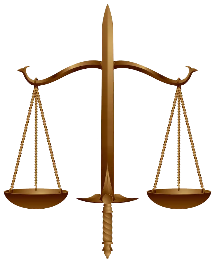 Golden Scale of Justice Symbol
