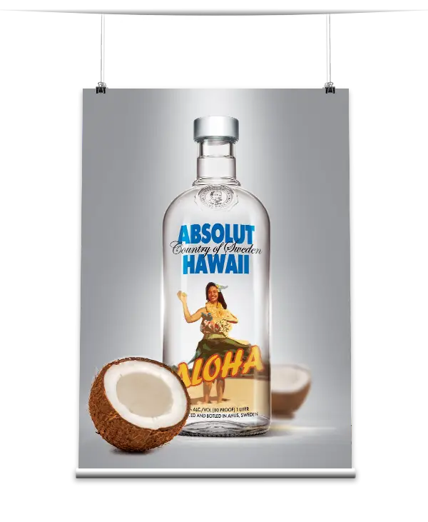 Absolut Hawaii Vodka Bottle