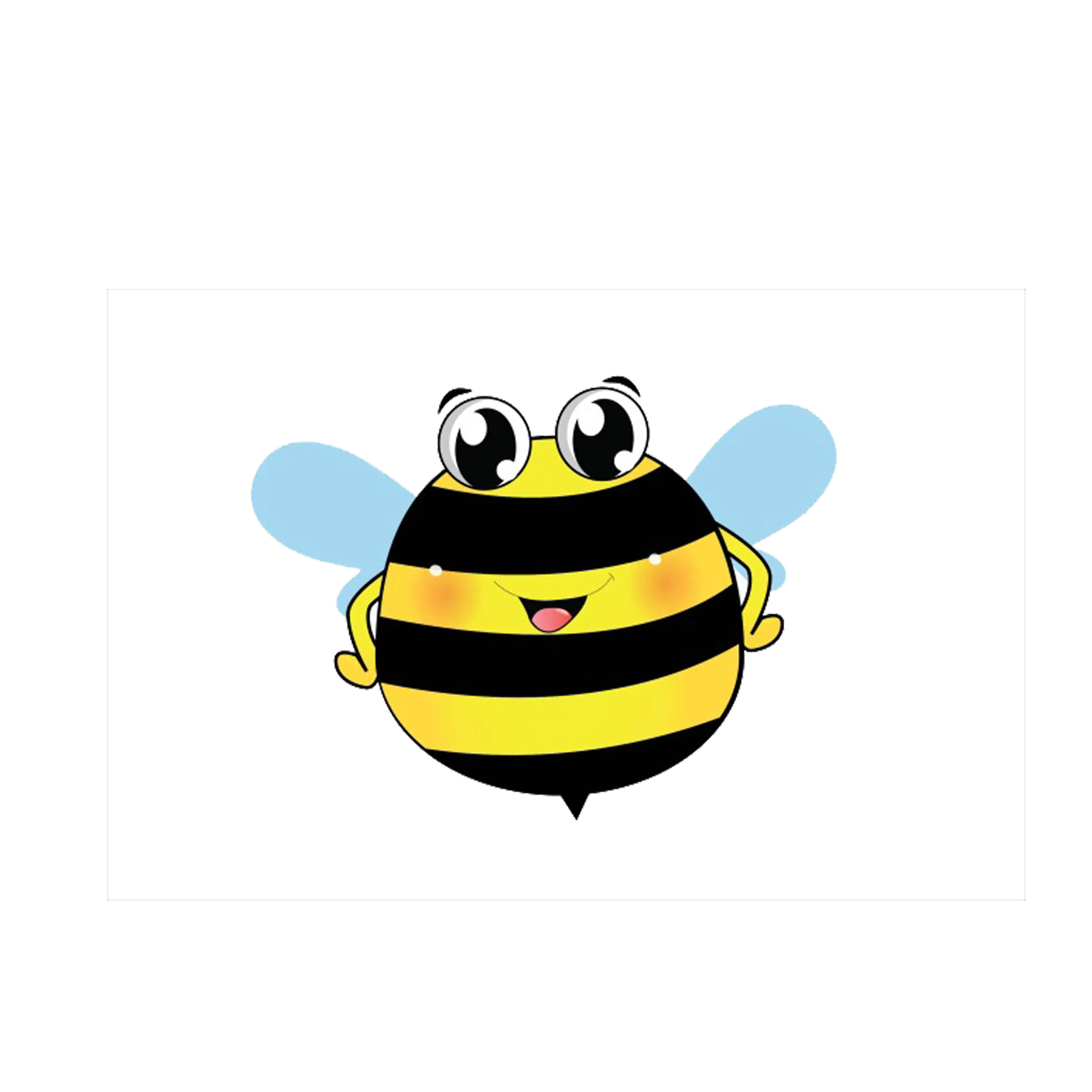 Cartoon Smiling Honey Bee Illustration