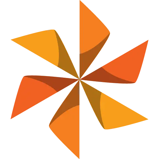 Orange Pinwheel Illustration