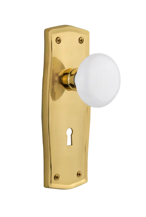 Brass Door Knob with Plate