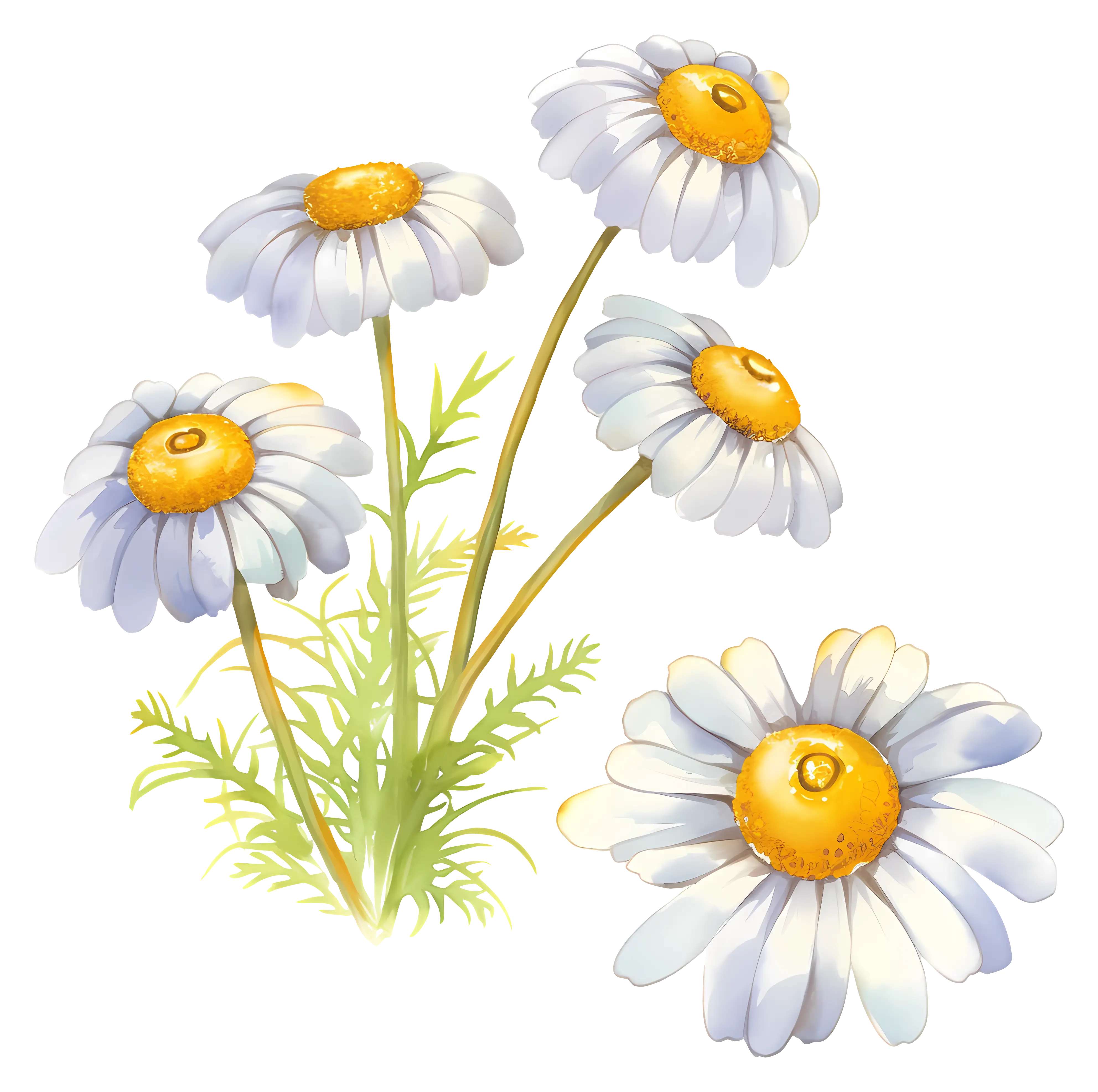 White Daisies with Yellow Centers