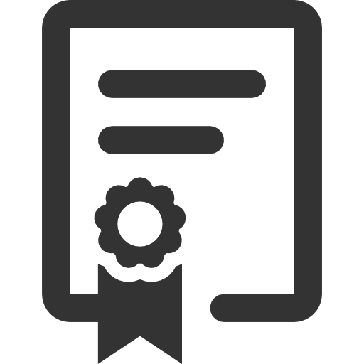 Certificate Icon with Ribbon
