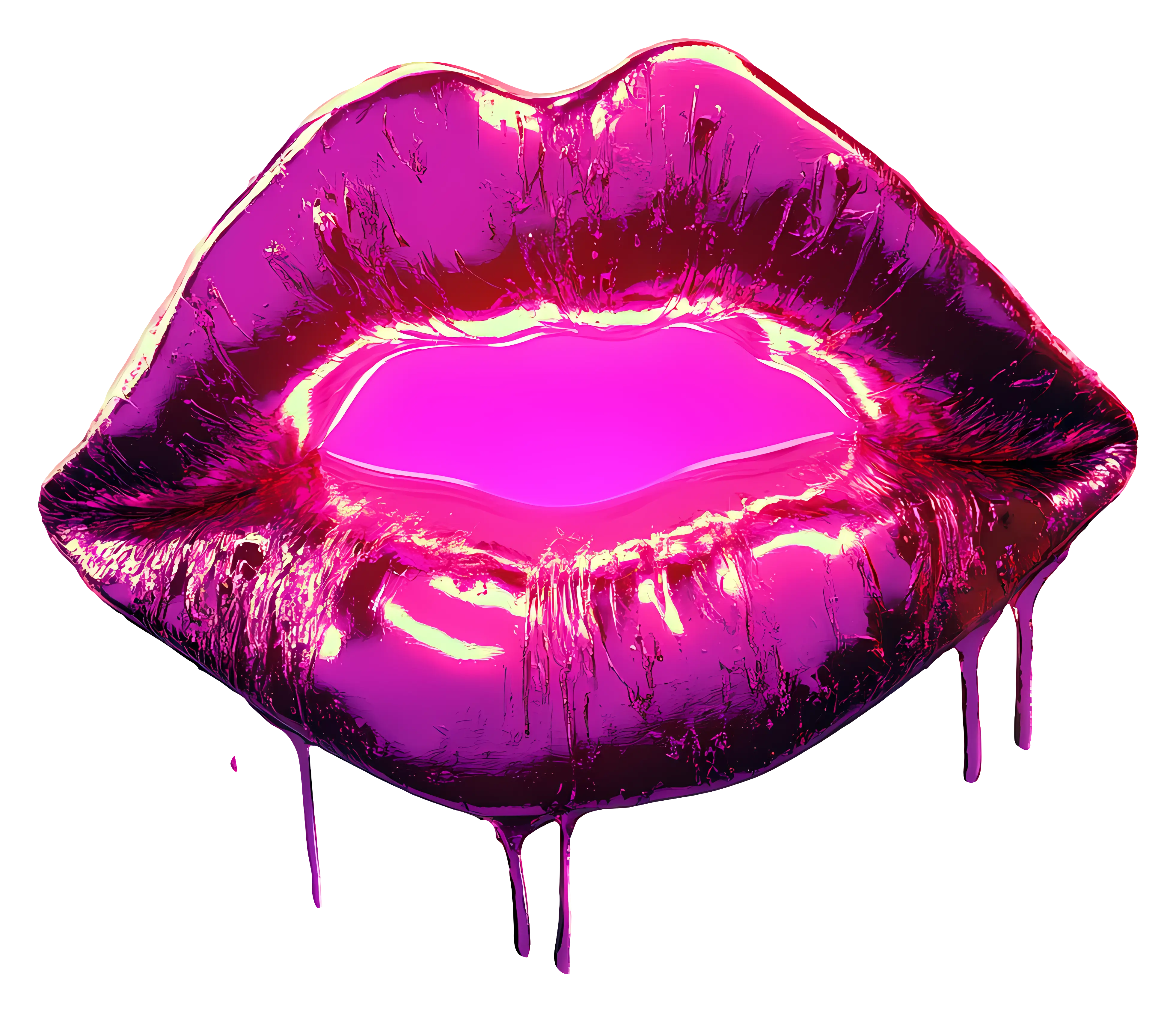 Pink Dripping Lips Illustration