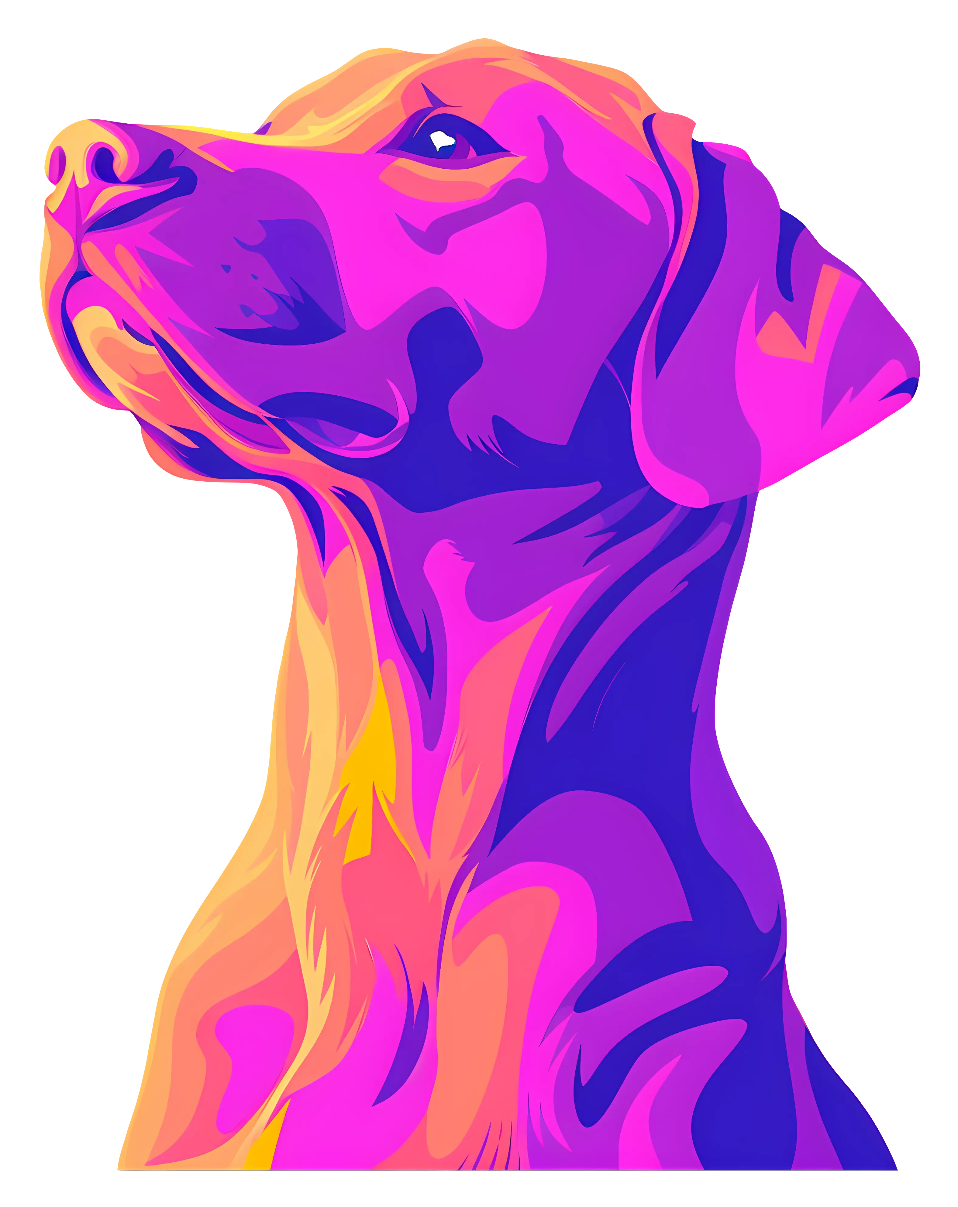 Cool Dog in Colorful Art