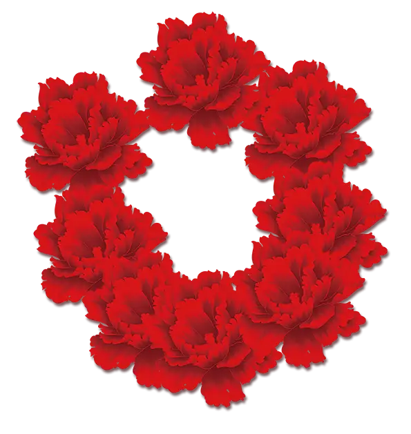 Red Flower Wreath