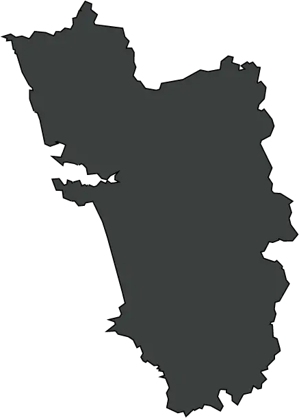 Black Silhouette Map of a Region
