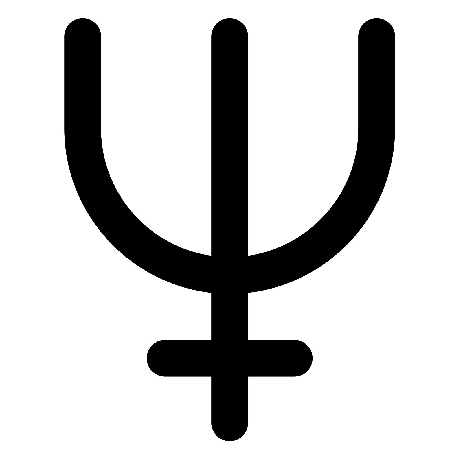 Minimal Pitchfork Symbol Design