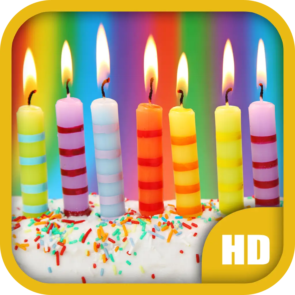 Colorful Birthday Candles on Cake