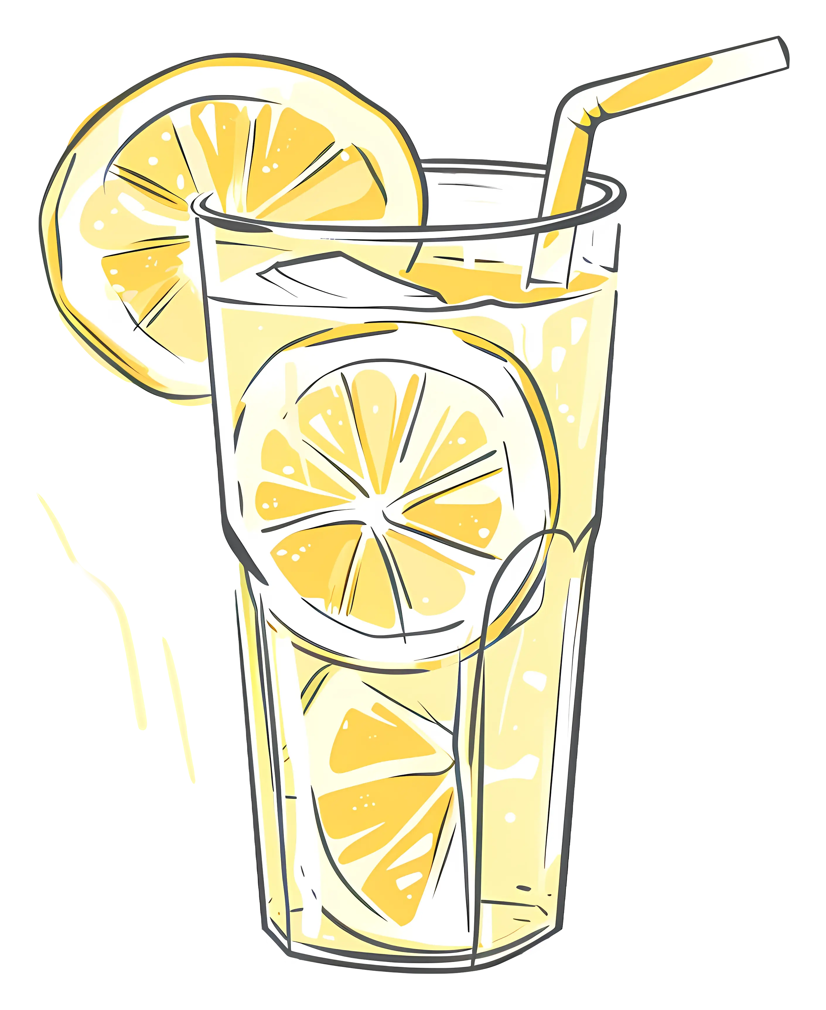 Refreshing Lemonade in a Glass