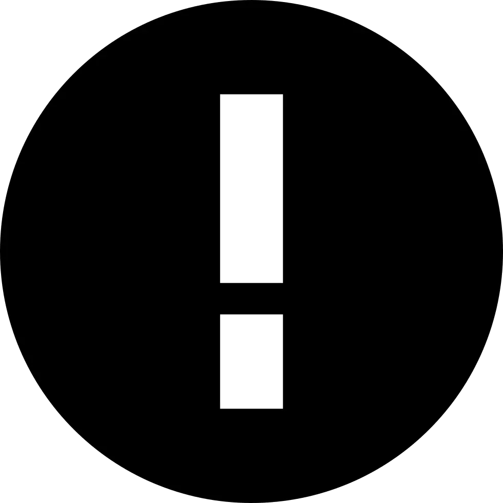 Black Circle with Exclamation Mark