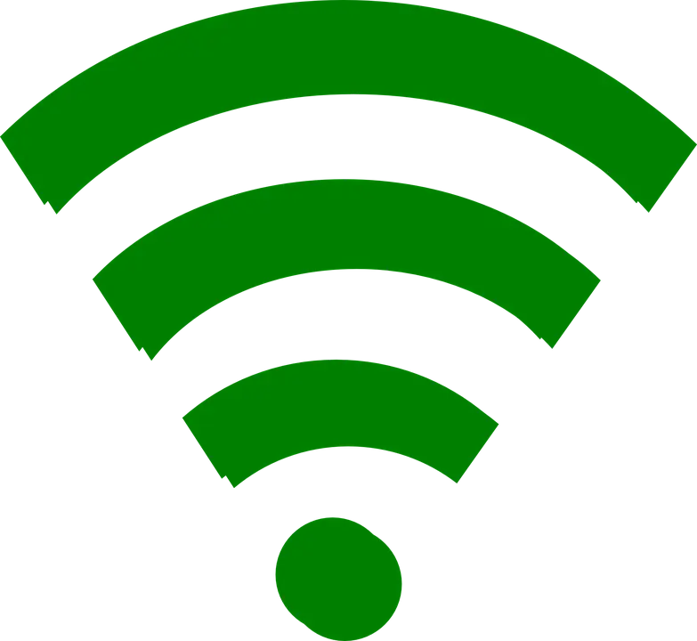 Green WiFi Signal Symbol Illustration