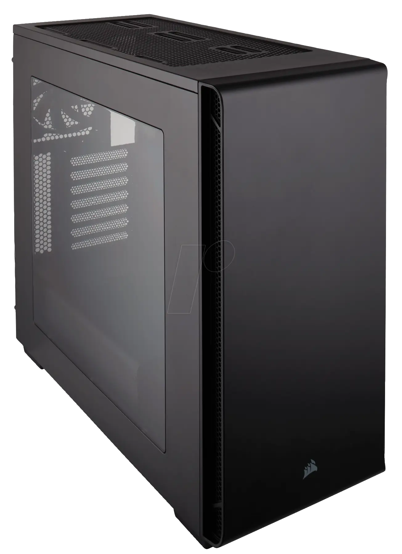Black PC case with sleek design