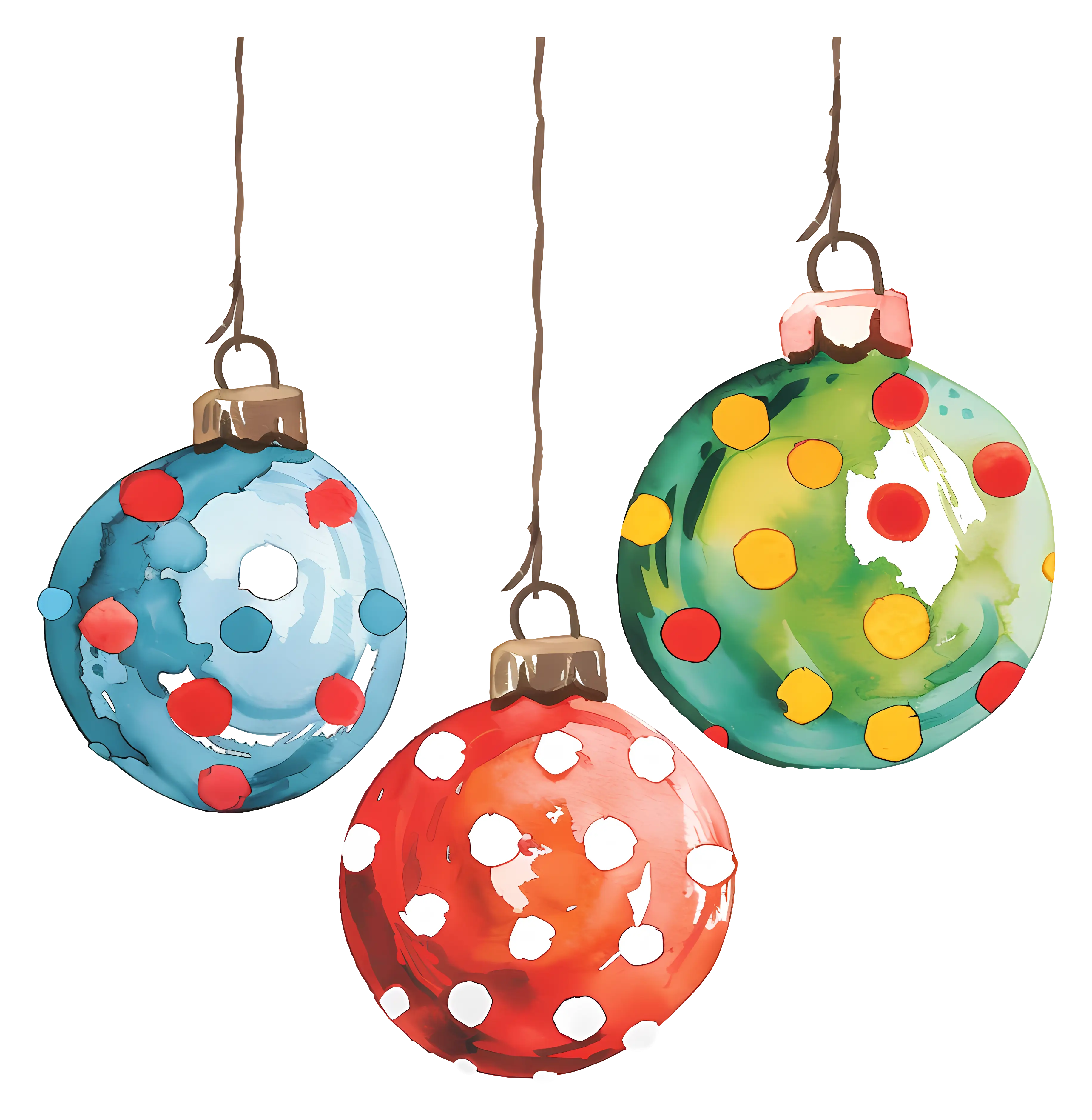 Colorful Christmas Tree Ornaments