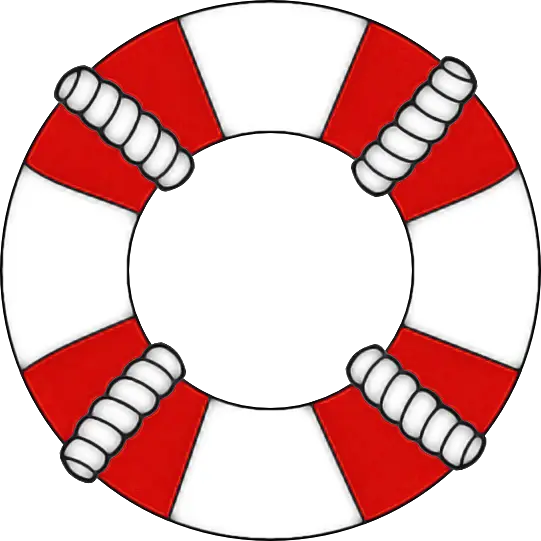 Red and White Lifesaver Ring