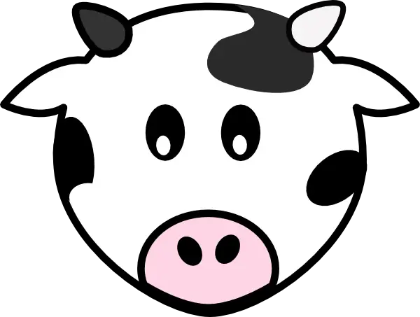 Cartoon Cow Head Illustration