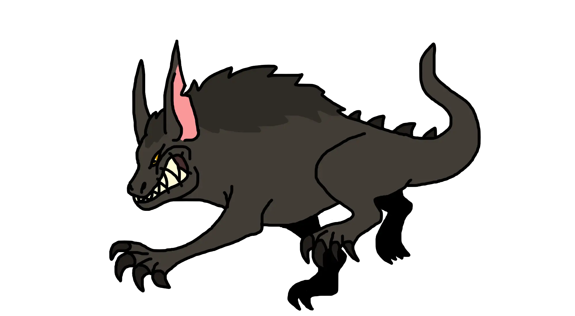 Dark Fantasy Cartoon Monster