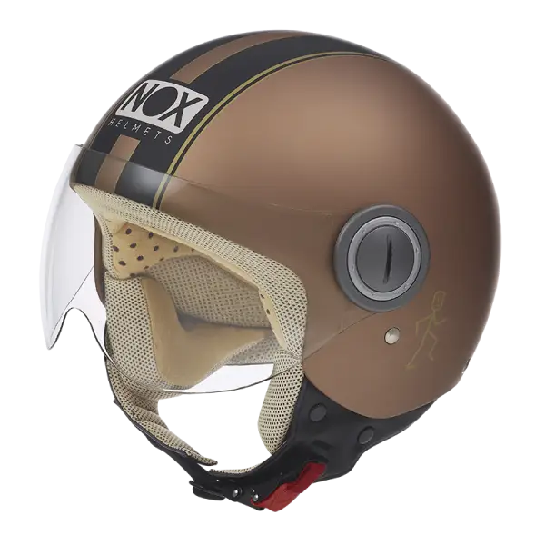 Modern Brown Motorcycle Helmet