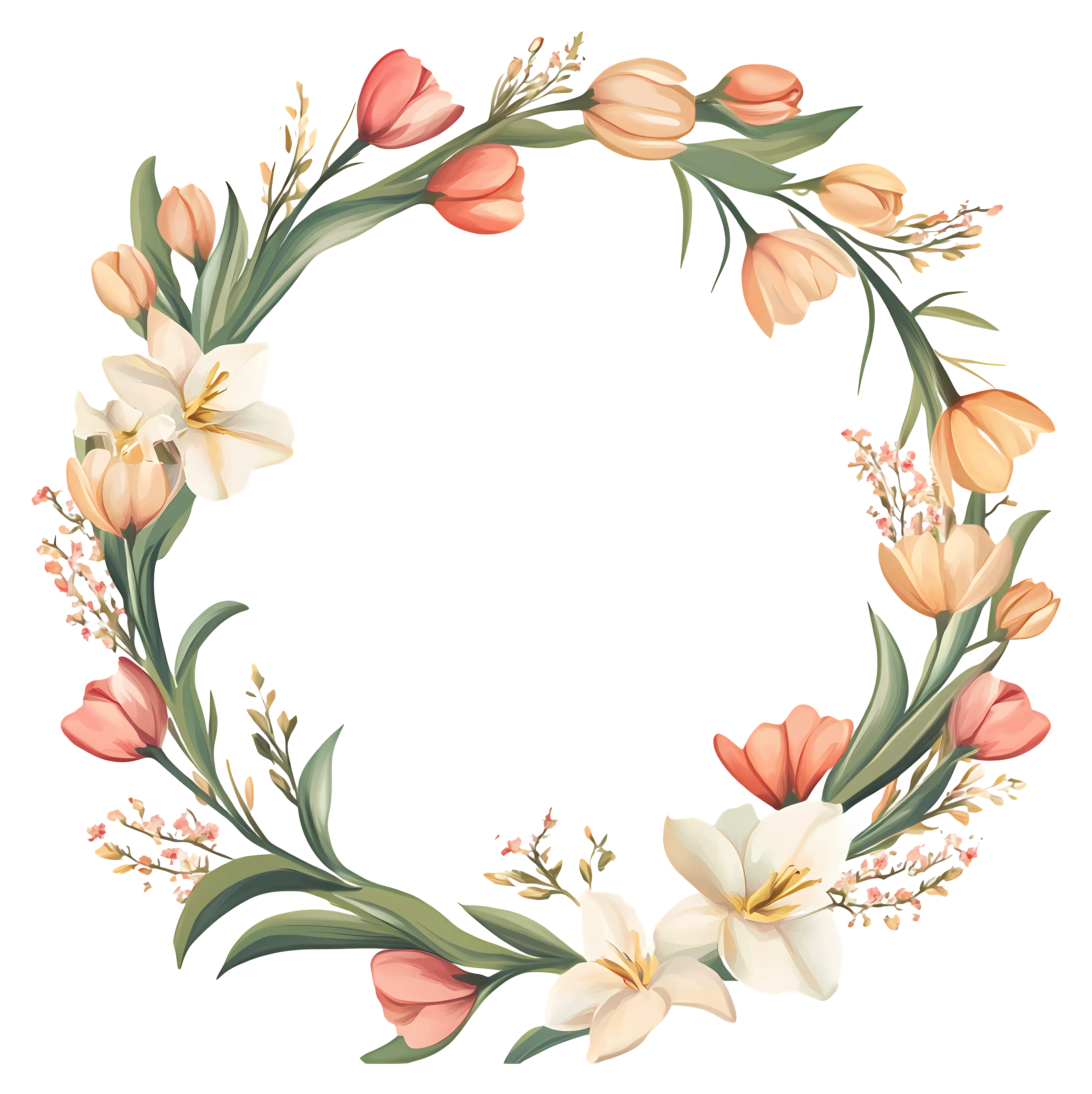 Delicate Floral Wreath for Decoration