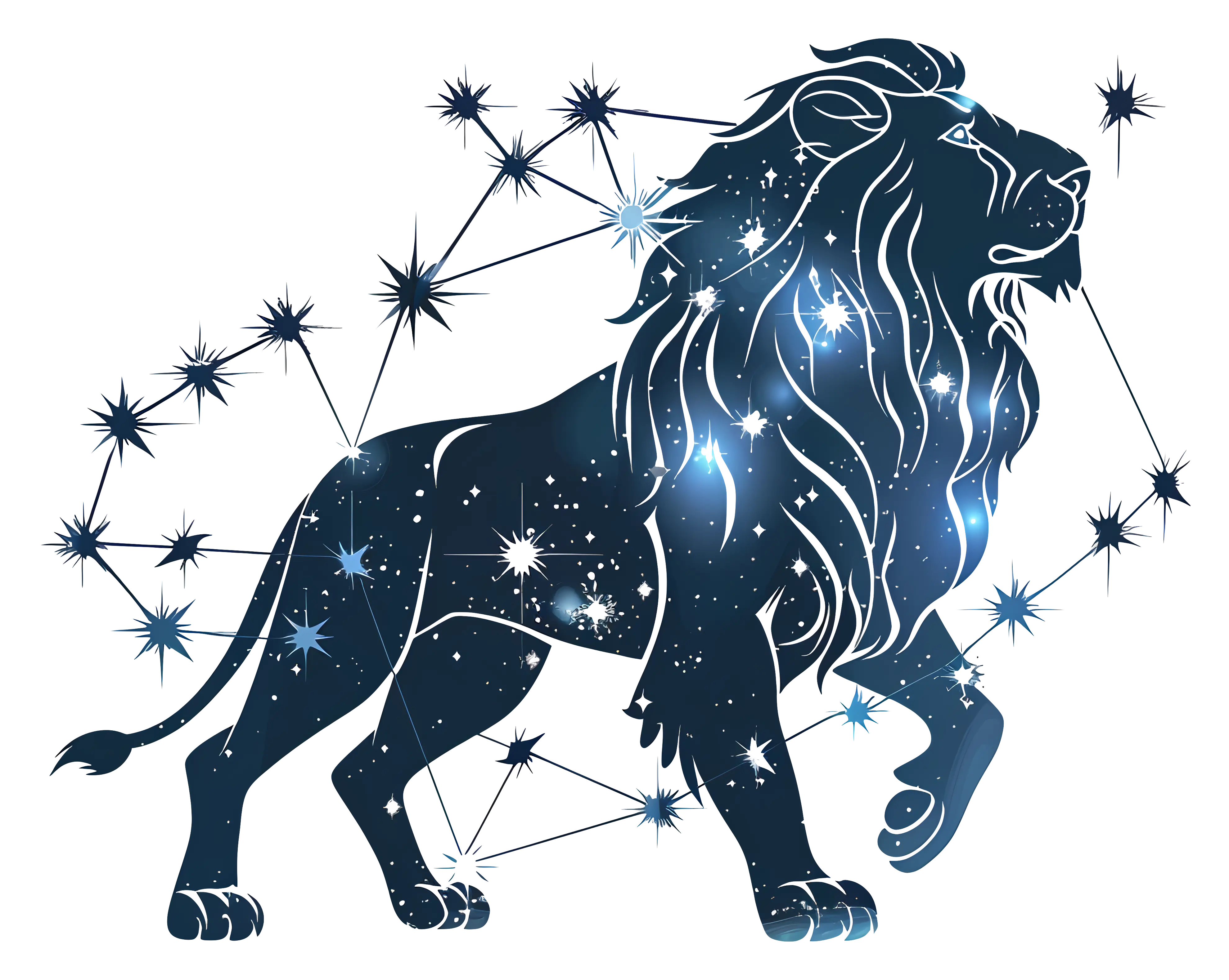 Leo Constellation as a Starry Lion