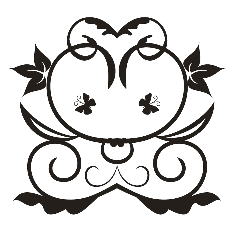 Elegant Black Floral Ornament Design