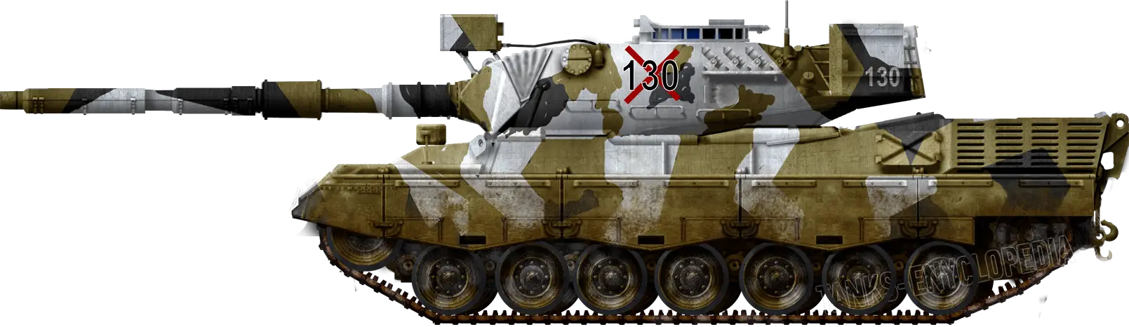 Camouflage Tank in Military Combat