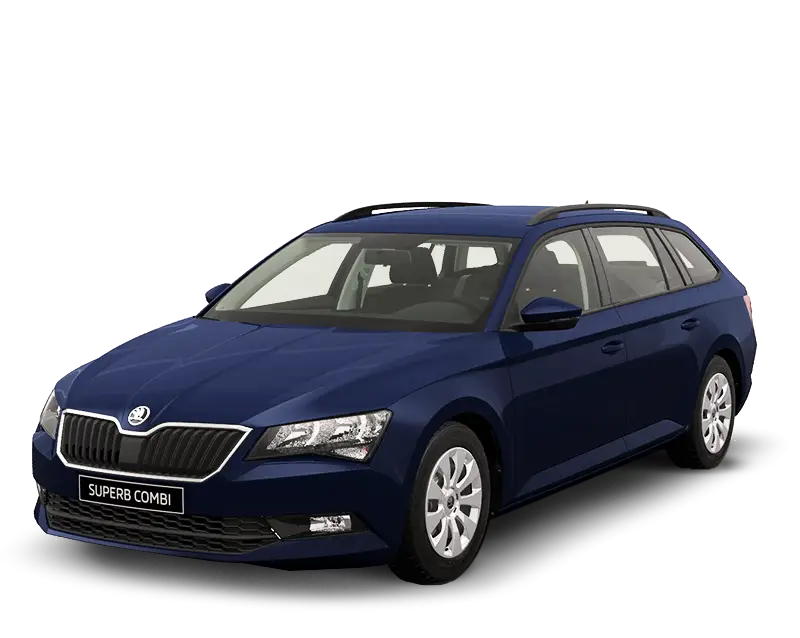 Front View of Blue Sedan Car in Modern Design