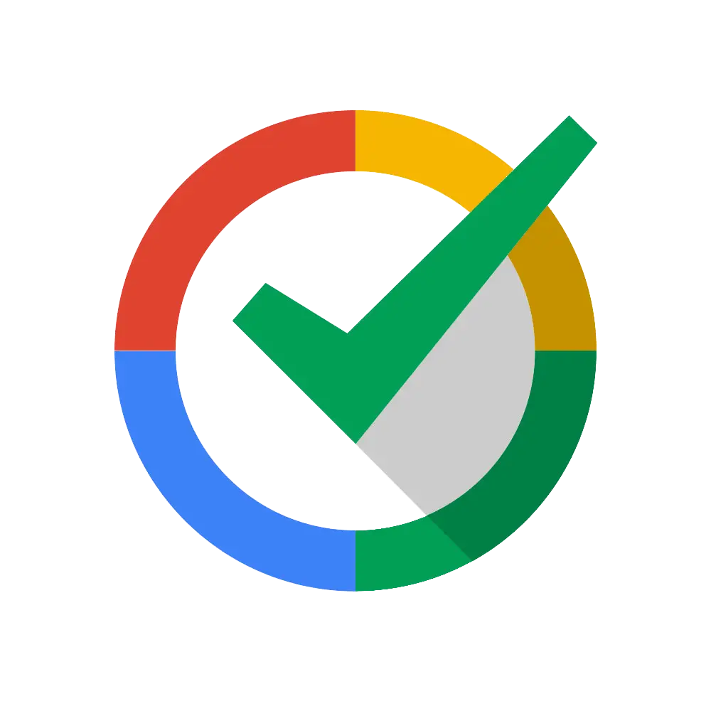 Colorful Circle with Green Checkmark