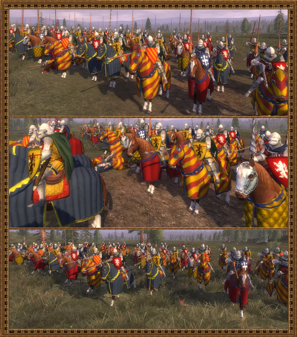 Knights on Horseback in Battle