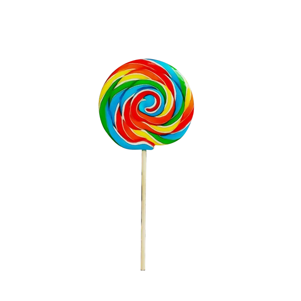 Rainbow Swirl Lollipop Illustration