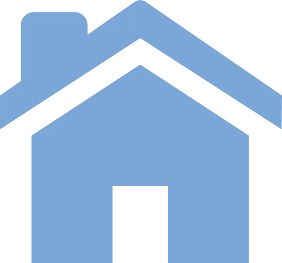 Minimalist Blue House Icon