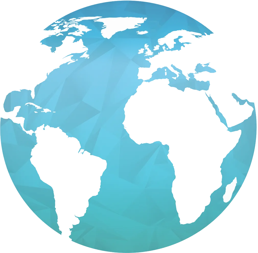 Abstract Blue Globe Design