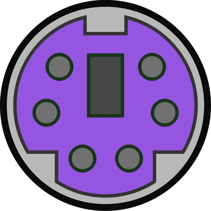 Purple PS/2 Connector Port