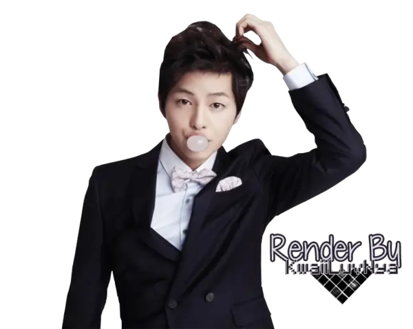 Person in Suit Blowing Bubblegum