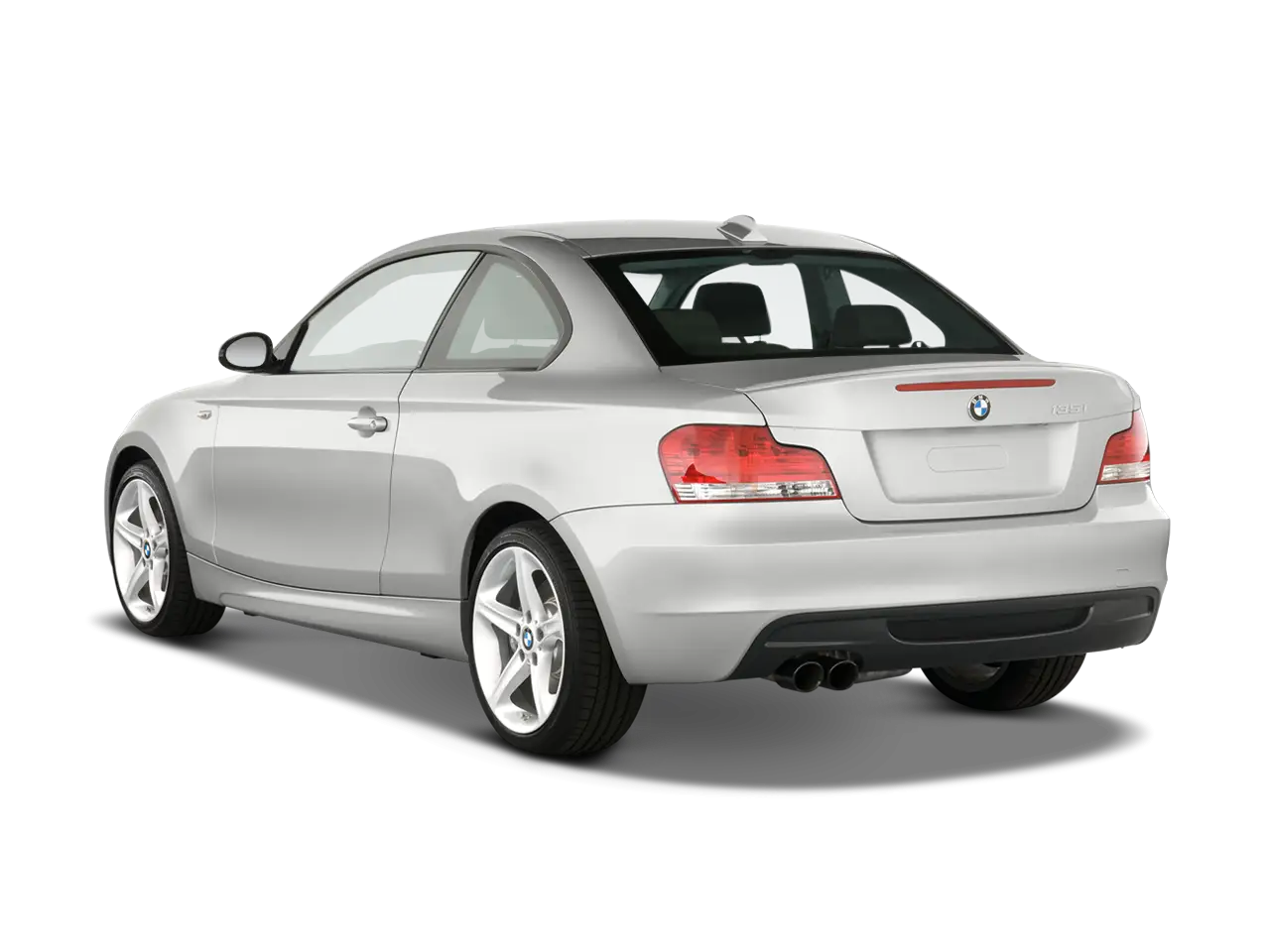 Silver Compact Car Rear View