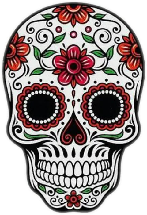 Colorful Sugar Skull Art for Dia de los Muertos