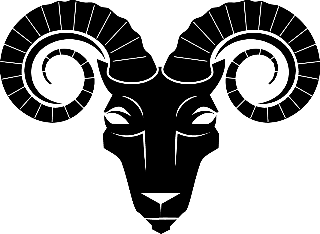 Black Ram Head Illustration
