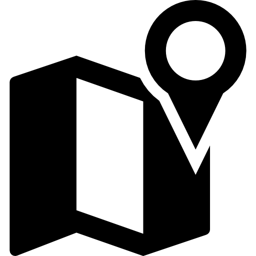Map with Pin Icon for Navigation