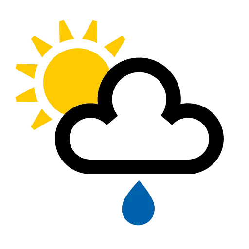 Partly Cloudy Weather Icon Design