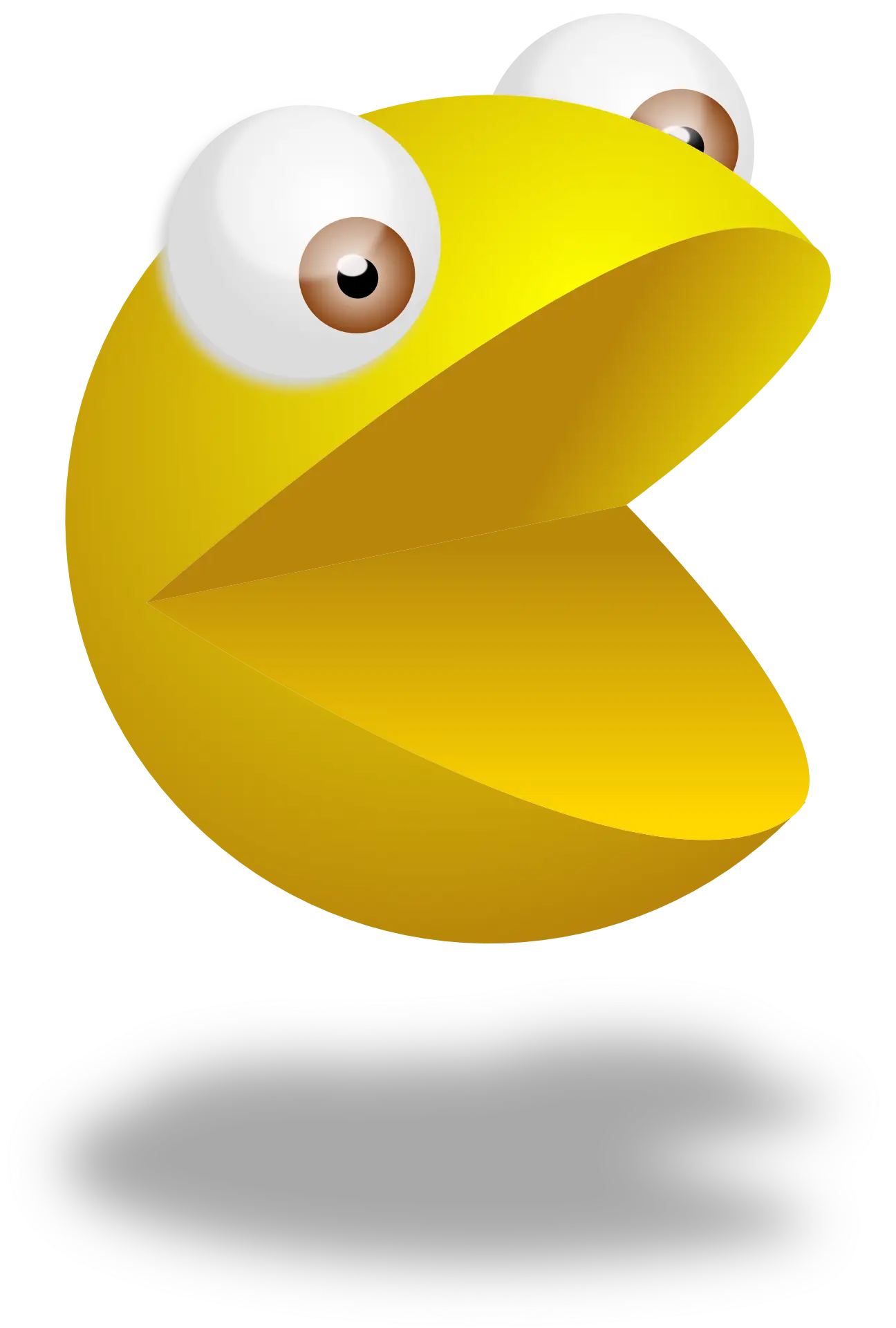 Funny Yellow Pacman Cartoon Character
