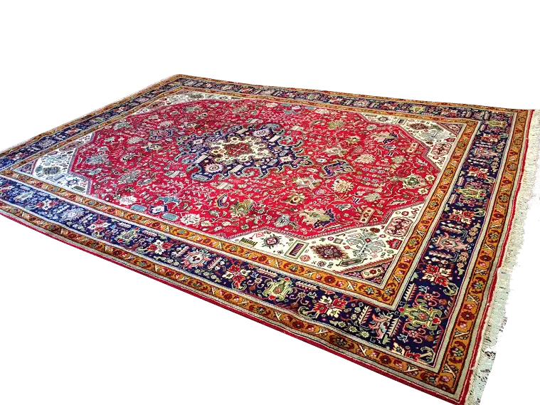 Red Persian Carpet with Detailed Patterns