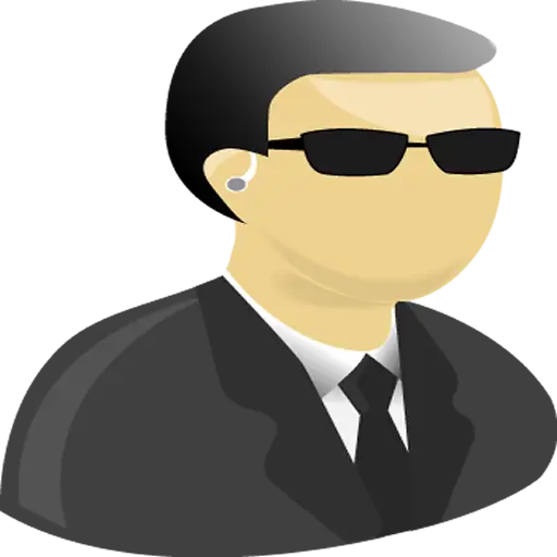 Cartoon Agent Icon with Sunglasses
