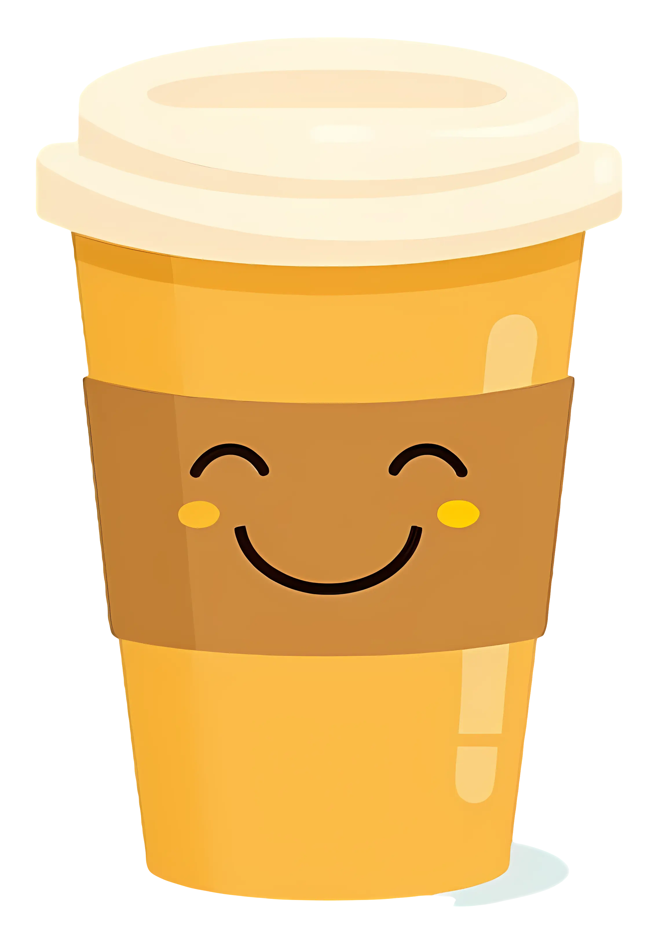 Smiling Coffee Cup Illustration