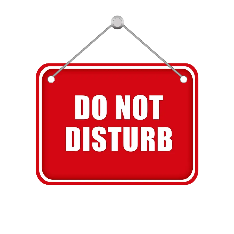 Red Do Not Disturb Sign