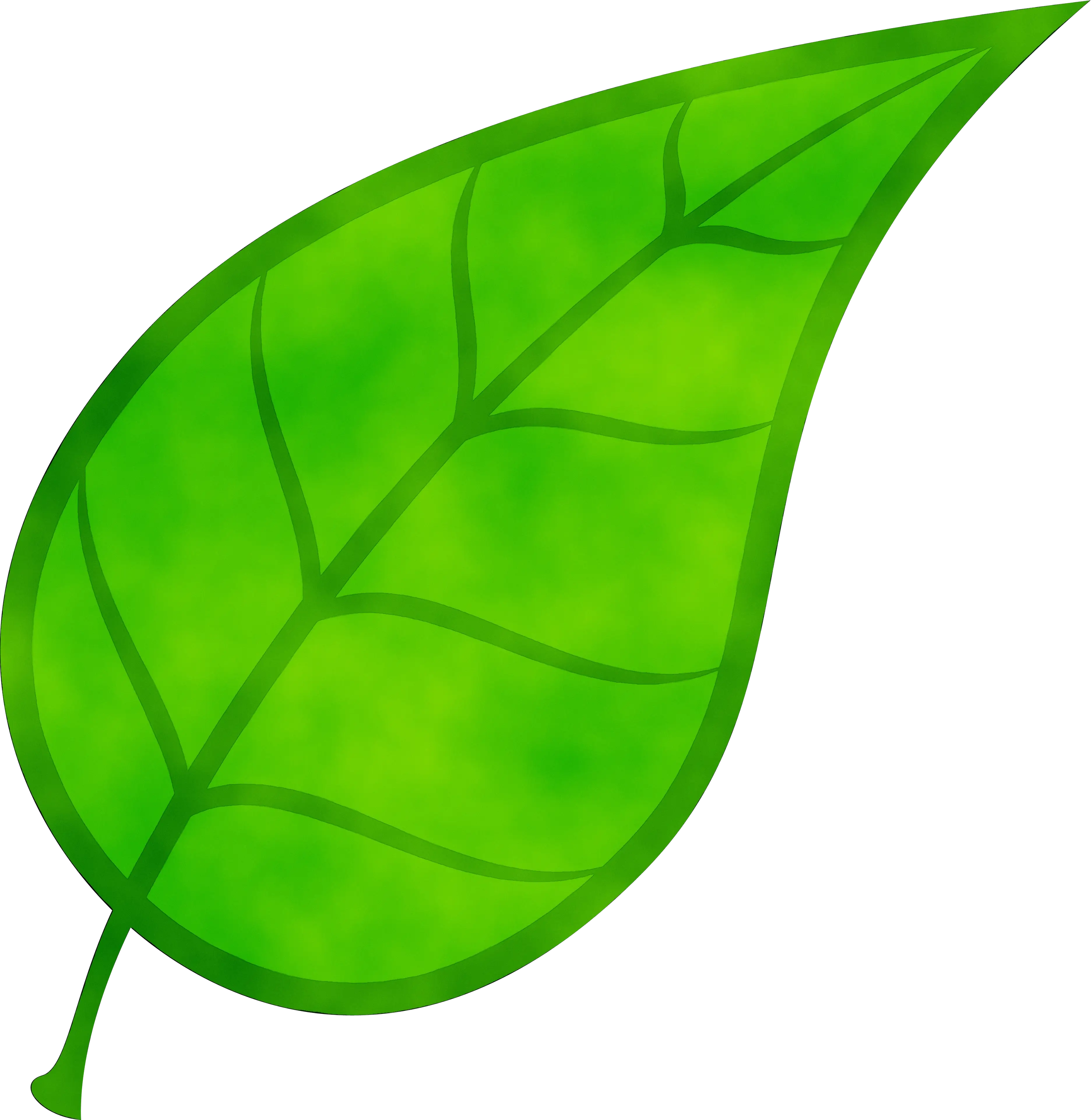 Bright Green Leaf Illustration