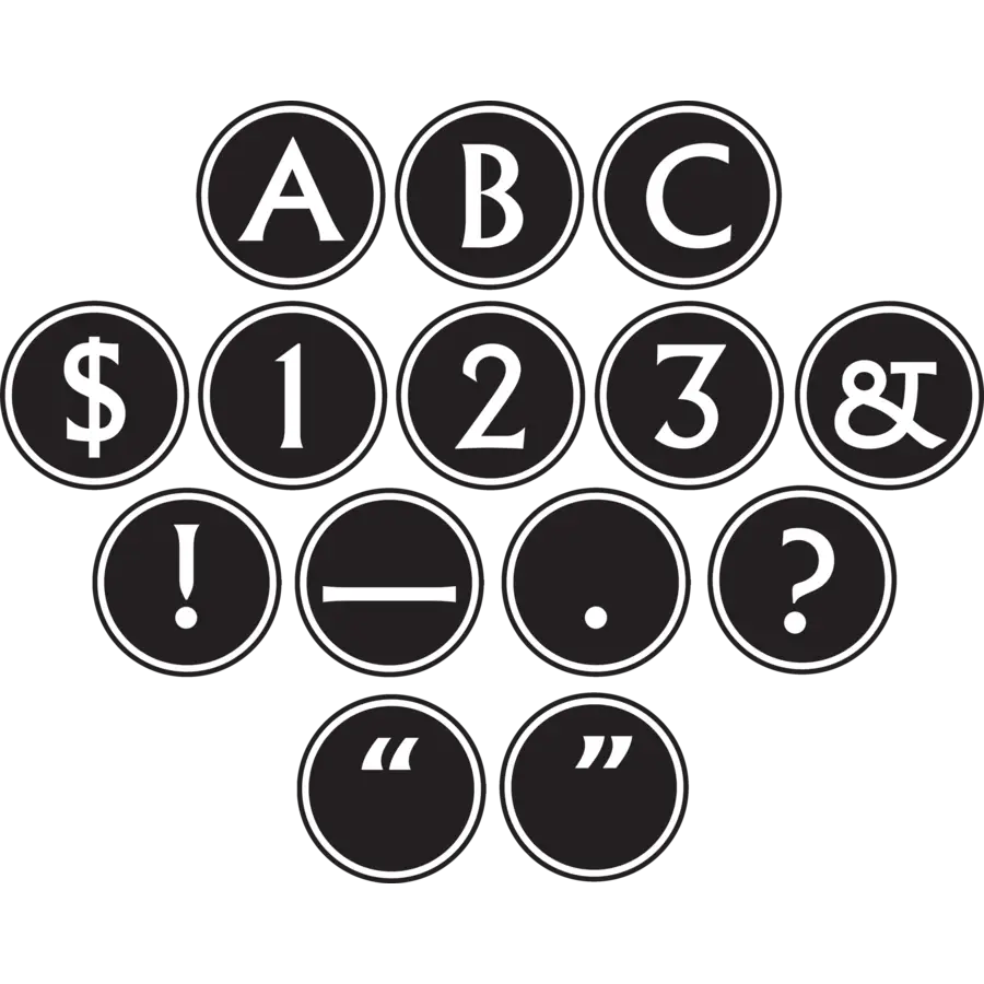 Black Typewriter Symbols