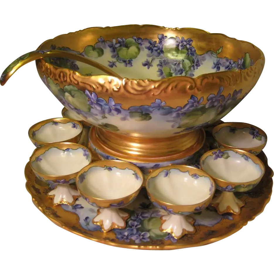 Vintage Decorative Punch Bowl Set