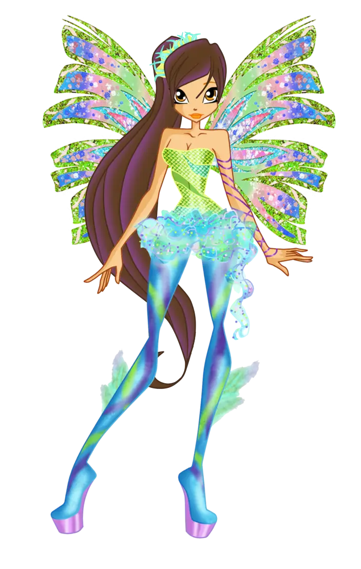 Brightly Colored Fairy Character Illustration