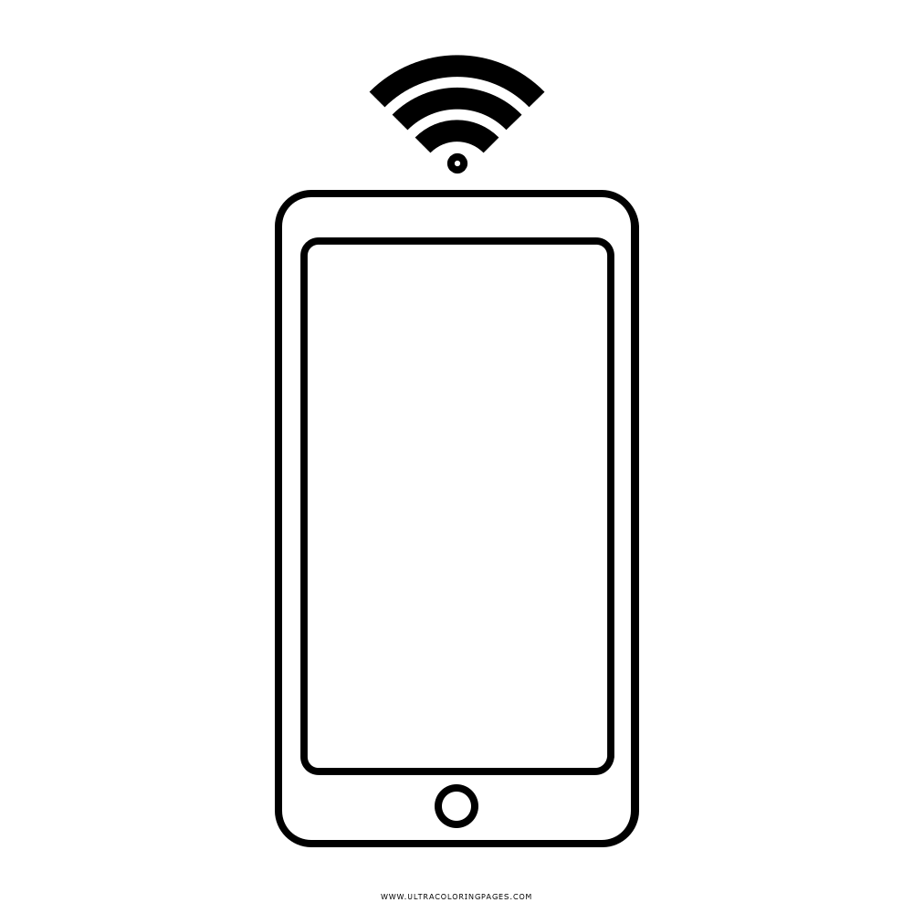 Smartphone with Wifi Connection Icon